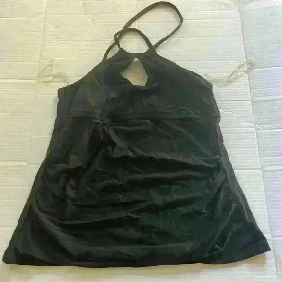 Time And Tru Black Bathing Suit Top Tank Size 12-14 - Picture 1 of 2